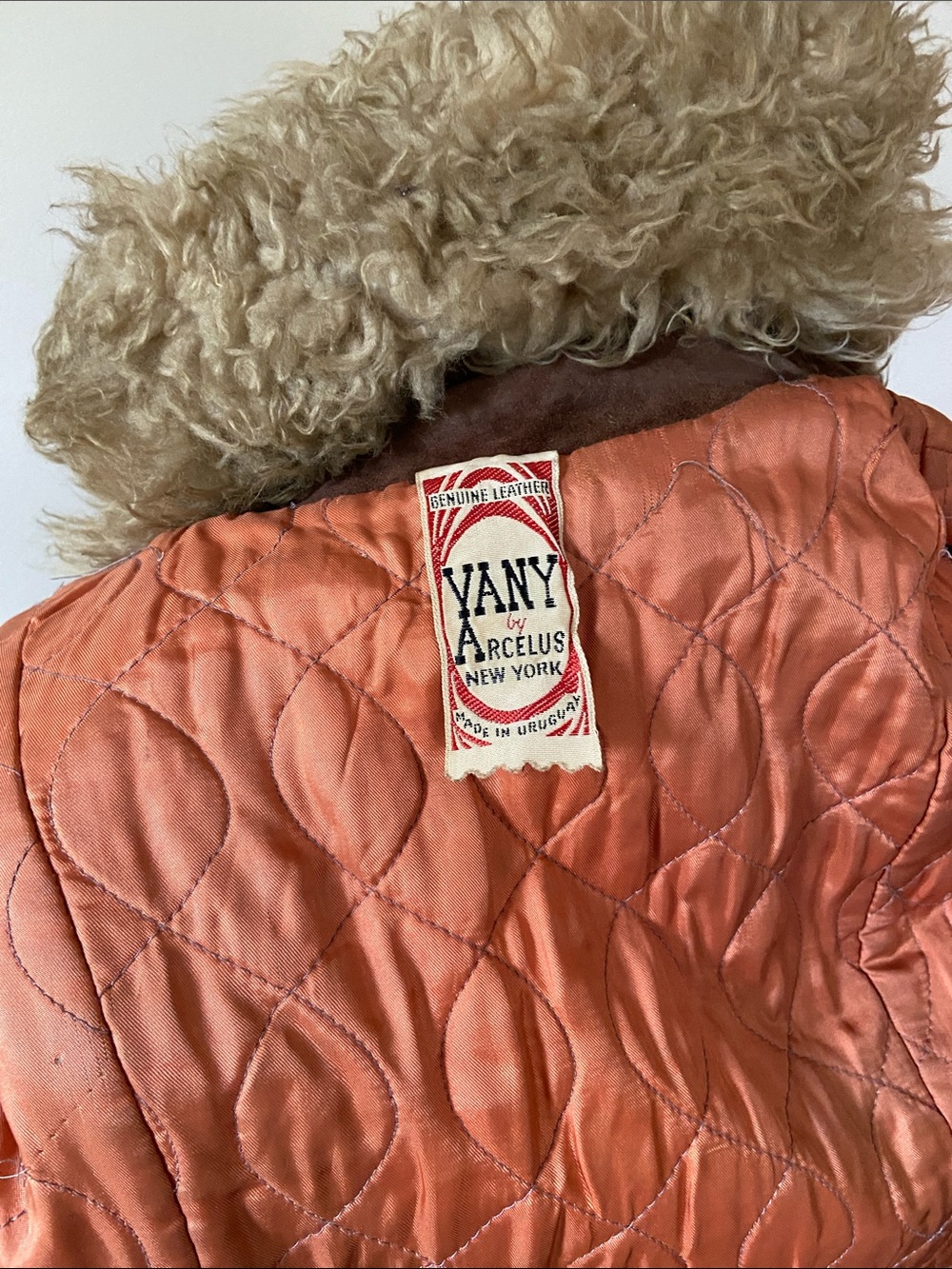 Yany Penny Lane 70s Brown Suede Coat with Cream Shearling Collar & Cuffs - Picture 6 of 7